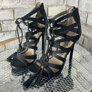 Black Sam and Libby Strappy Heels size 8.5